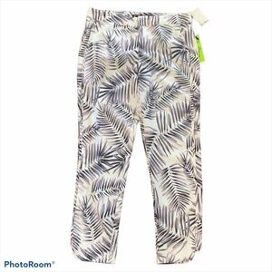Sam Edelman Palm Leaf Black White Size 6 Pants